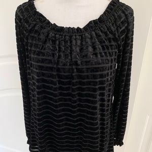 Black velvet blouse